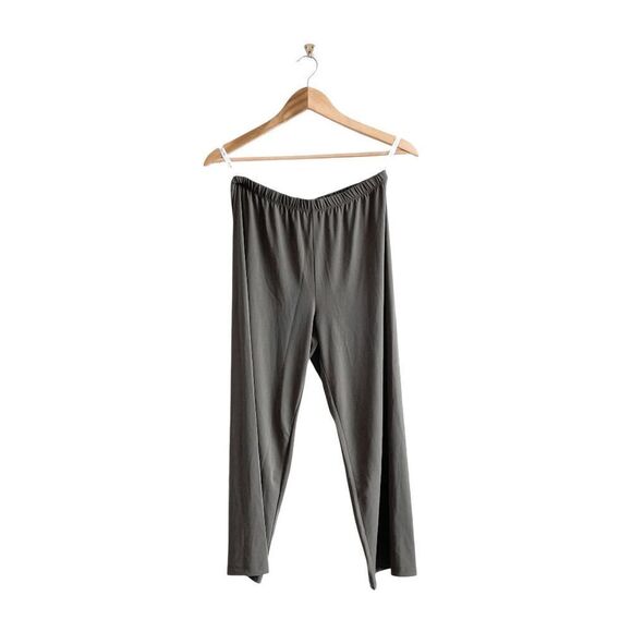 NWT Kim & Co Womens Elastic Waistband Pull On Wide-Leg Pants Khaki Size Small - Picture 1 of 7